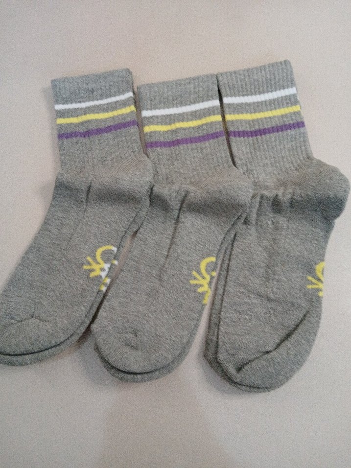 BENETTON 12 ÇİFT HAVLU TABAN ÇORAP - Görsel 2