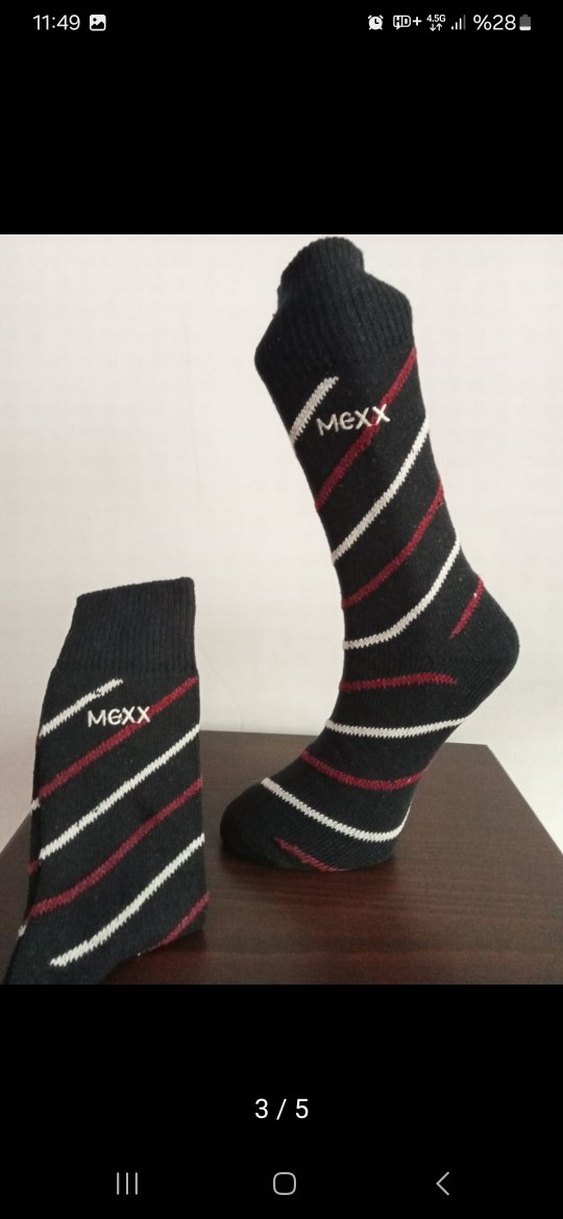 yün karışımı çoraplar 39-42 uyumlu 4 çift - Görsel 2