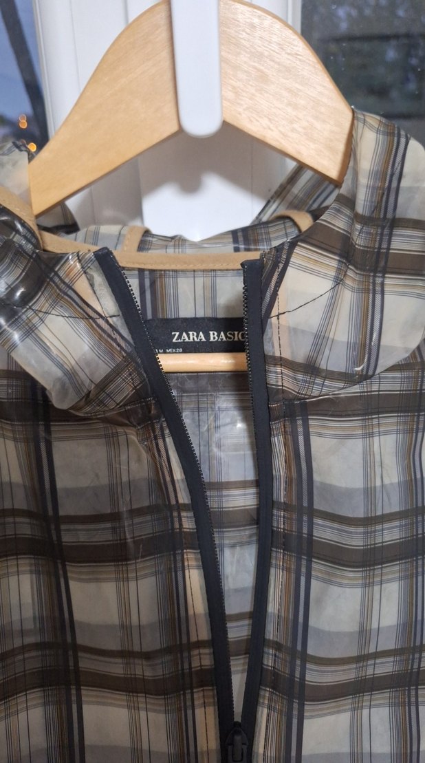 Ekose Desenli Midi Boy Gri Kadın Ceket - Görsel 2