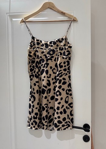 Leopar Desenli Mini Elbise - Görsel 2