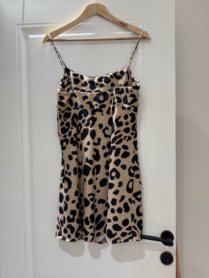 Leopar Desenli Mini Elbise - Görsel 2