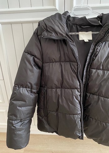 Siyah Kadın Pofuduk Şişme mont - Görsel 7