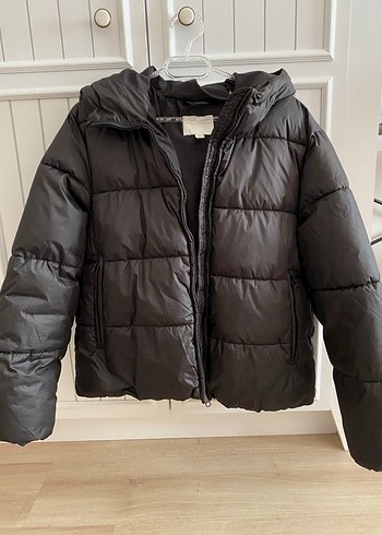 Siyah Kadın Pofuduk Şişme mont - Görsel 6