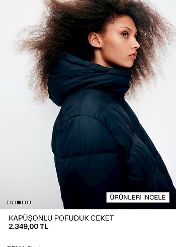 Siyah Kadın Pofuduk Şişme mont - Görsel 3