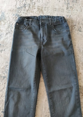 Gri Erkek Çocuk Kot Pantolon - Görsel 4