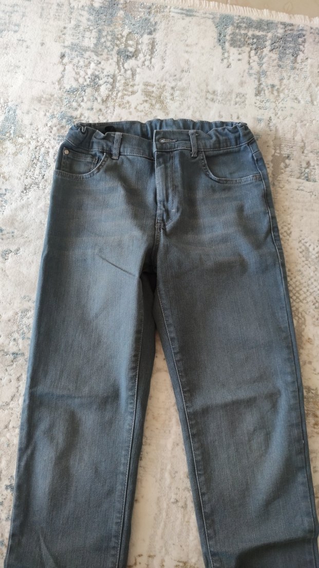 Gri Erkek Çocuk Kot Pantolon - Görsel 4