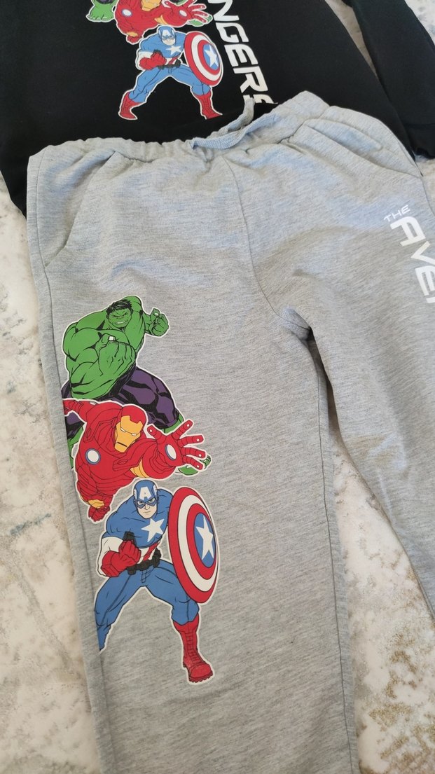 Avengers Baskılı Gri Erkek Eşofman Takımı - Görsel 3