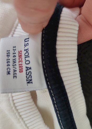 U.S. Polo Assn. Erkek Çocuk Baskılı Beyaz Sweatshirt - Görsel 3