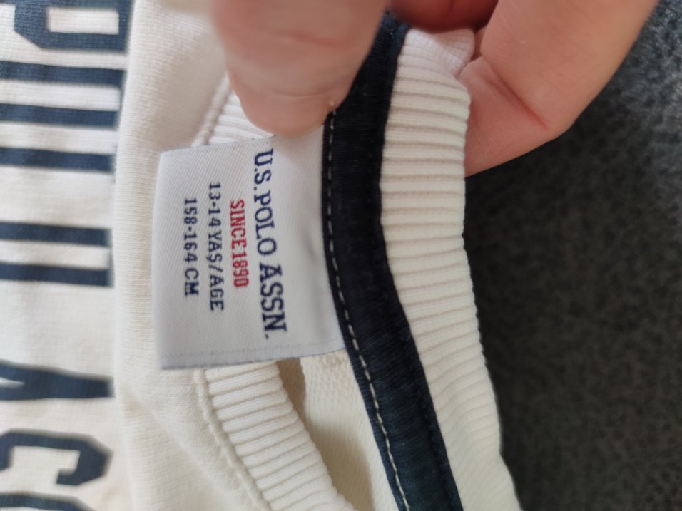 U.S. Polo Assn. Erkek Çocuk Baskılı Beyaz Sweatshirt - Görsel 3