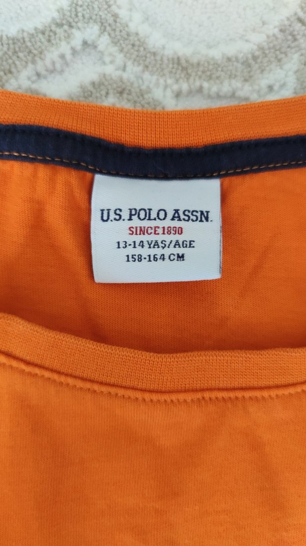 U.S. Polo Assn. Erkek Çocuk Turuncu Tişört - Görsel 3