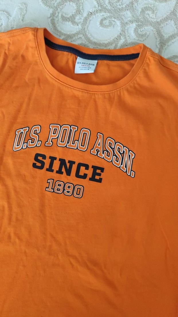 U.S. Polo Assn. Erkek Çocuk Turuncu Tişört - Görsel 2