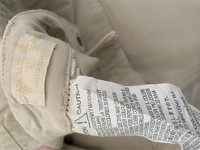 40 Beden ten rengi Renk Zara pantolon