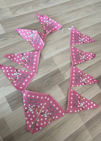 Beden Renk Pembe Hoşgeldin Bebeğim Parti Afişi
