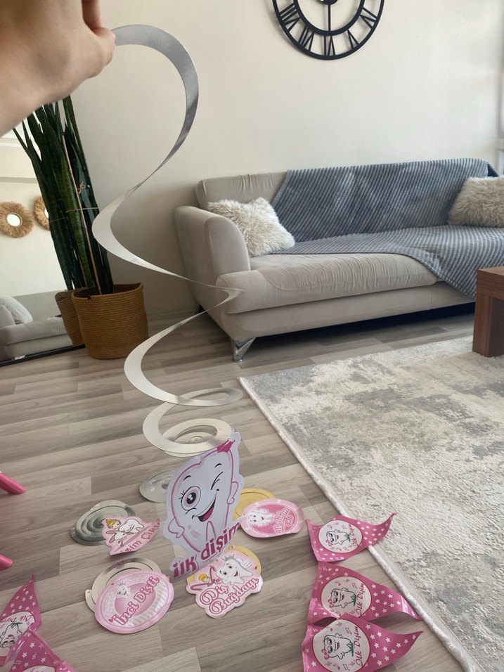 Pembe Diş Buğdayı Parti Süsleri - Görsel 4