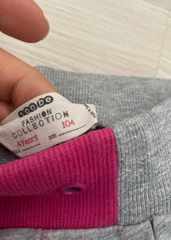 Kız Çocuk Gri Rahat Kesim Eşofman Altı - Görsel 4