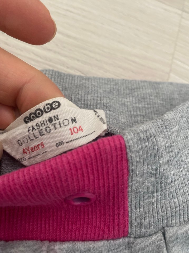 Kız Çocuk Gri Rahat Kesim Eşofman Altı - Görsel 4