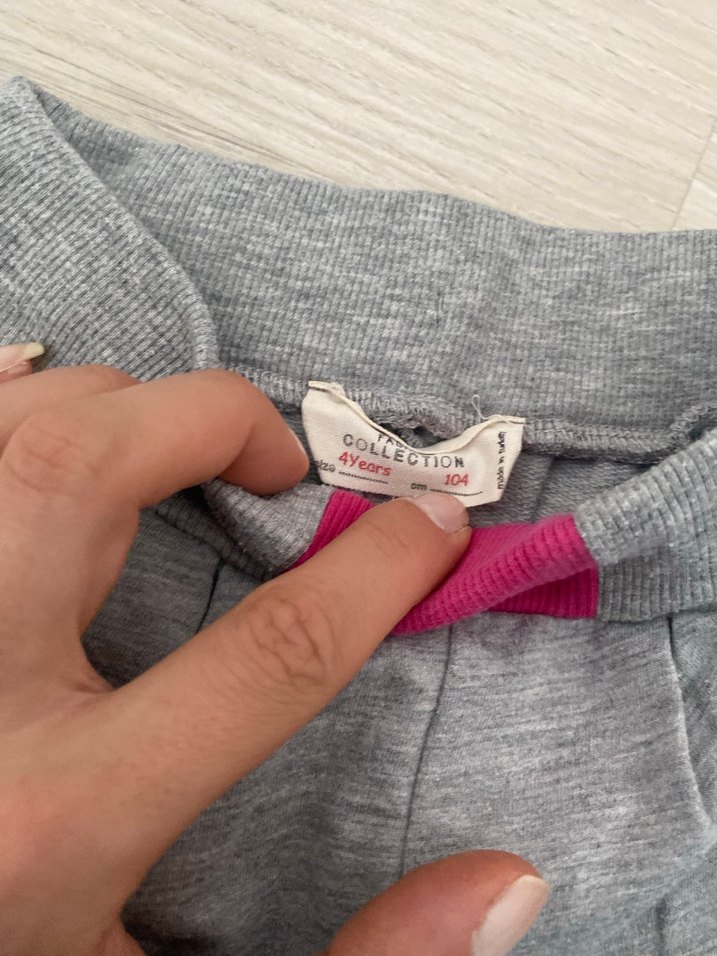 Kız Çocuk Gri Rahat Kesim Eşofman Altı - Görsel 3