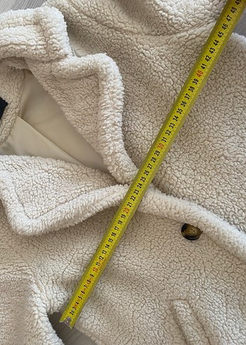 Bej Peluş Kadın Midi Kaban - Görsel 14