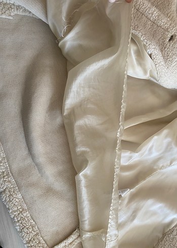 Bej Peluş Kadın Midi Kaban - Görsel 3