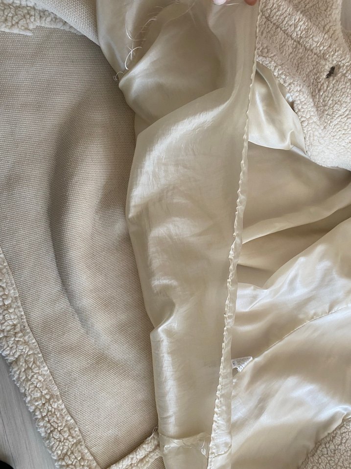 Bej Peluş Kadın Midi Kaban - Görsel 3