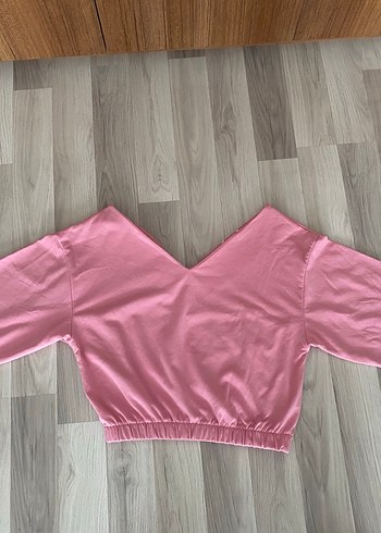 Pembe bayan sweatshirt - Görsel 4