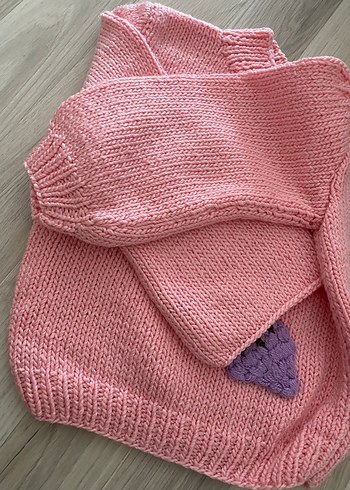 Pembe  kız çocuk kazak - Görsel 3