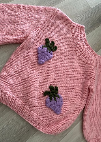 Pembe  kız çocuk kazak - Görsel 2