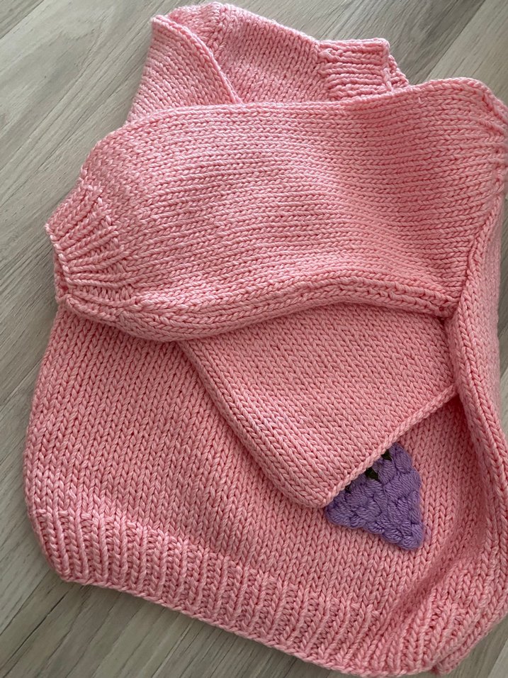 Pembe  kız çocuk kazak - Görsel 3