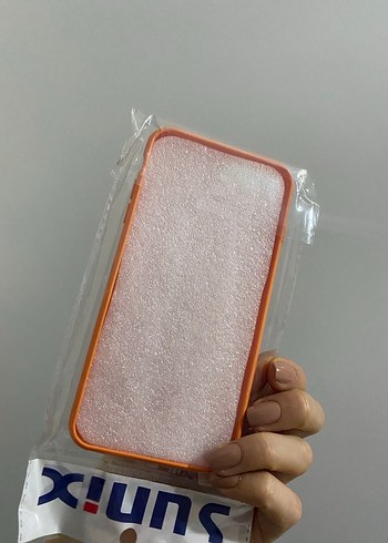 İ phone 7 plus Turuncu Elastik Telefon Kılıfı - Görsel 3