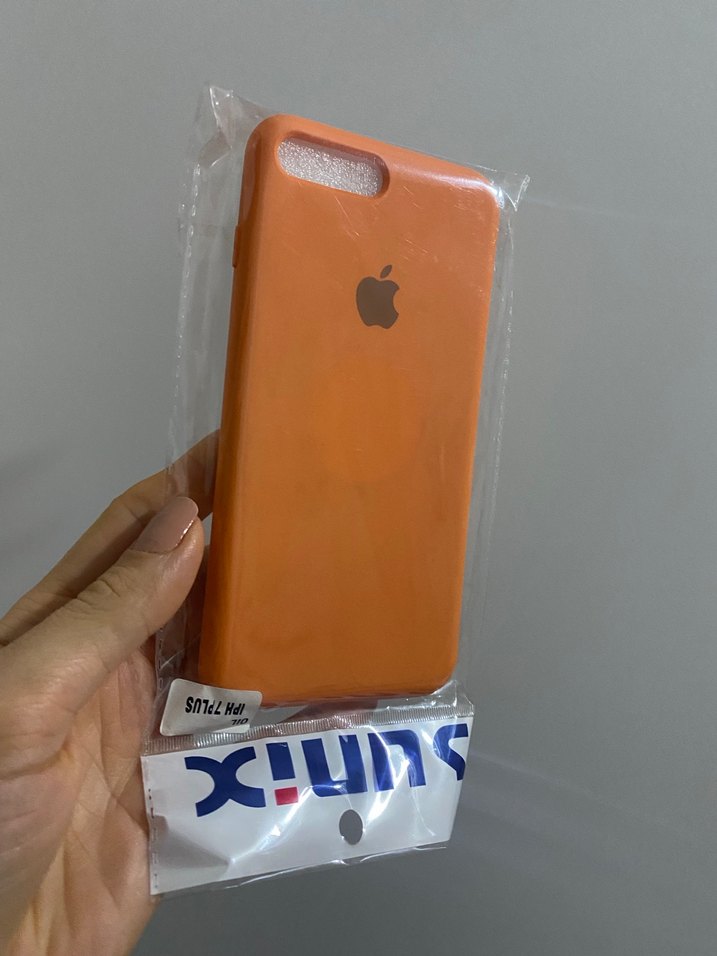 İ phone 7 plus Turuncu Elastik Telefon Kılıfı - Görsel 2