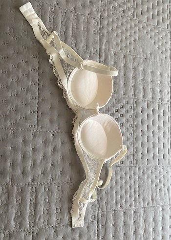 Diğer Dantel Detaylı Beyaz Bohem Vintage Sütyen 80