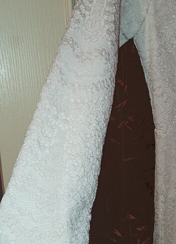 36 Beden beyaz Renk Dantelli Nikah elbisesi 