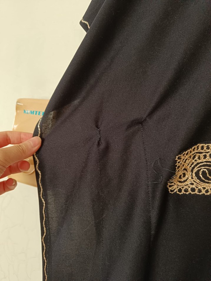 Nakışlı Siyah Bohem Uzun Elbise - Görsel 4