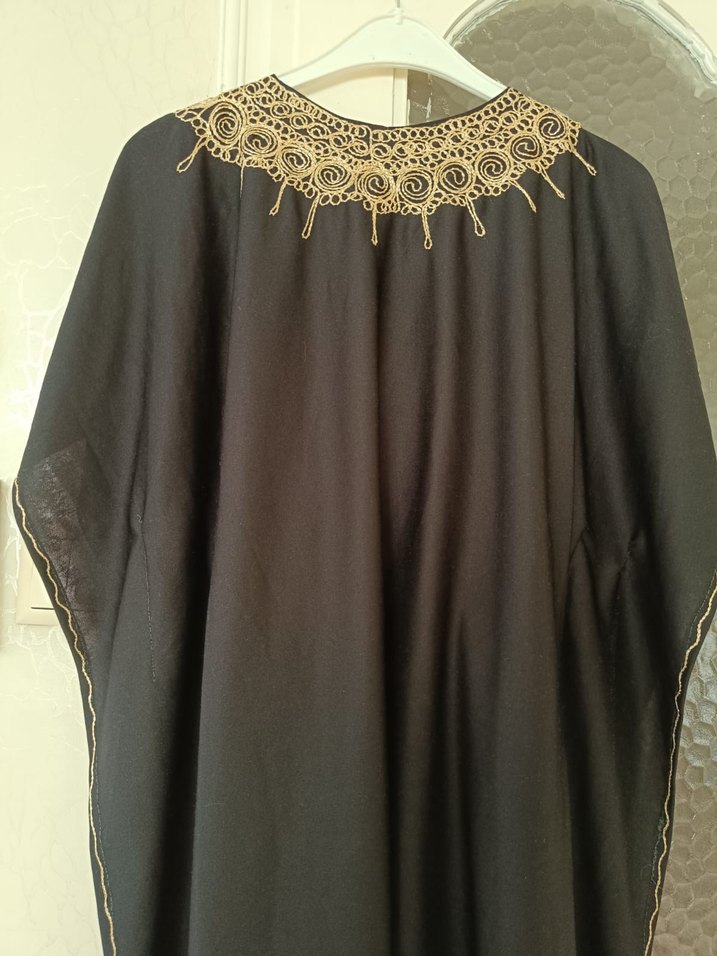 Nakışlı Siyah Bohem Uzun Elbise - Görsel 5