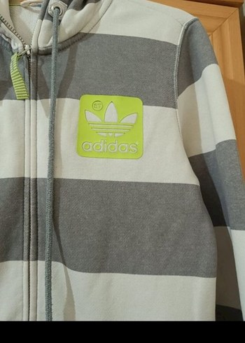 Gri Çizgili Kadın Fermuarlı Midi Ceket - Görsel 4