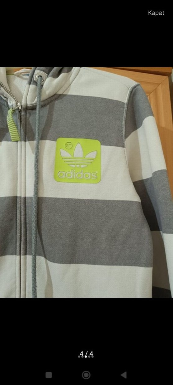 Gri Çizgili Kadın Fermuarlı Midi Ceket - Görsel 4