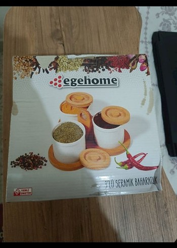 Ahşap Kapaklı Beyaz Mutfak Baharat Seti - Görsel 4