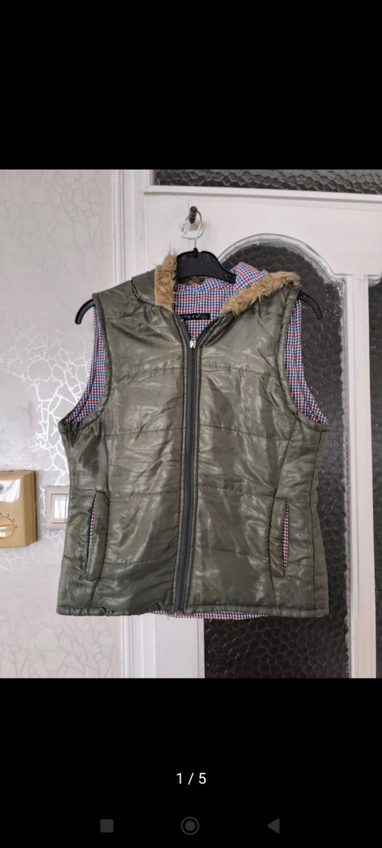 Kapüşonlu Kadın Yelek - Görsel 4