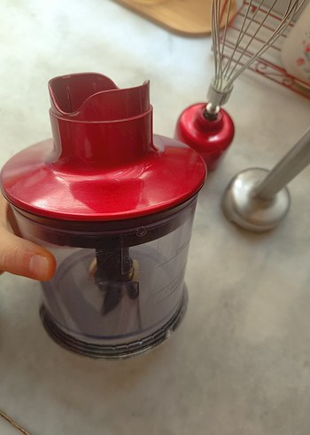 Kırmızı Renkli Blender ve Doğrayıcı - Görsel 2