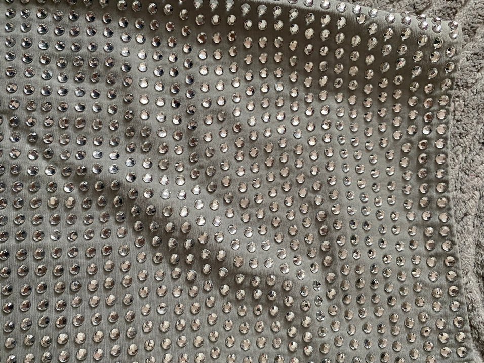 Gri Payetli Nakışlı Kadın Midi Etek - Görsel 4