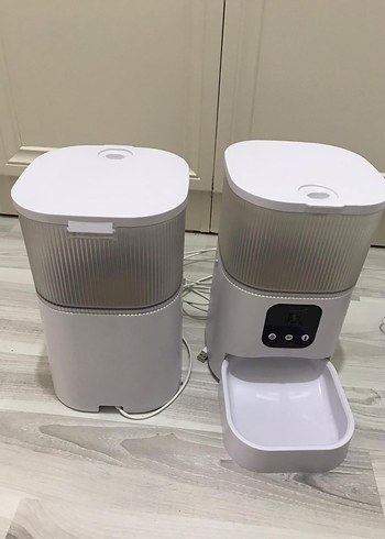 Beyaz Otomatik Evcil Hayvan Mama Kabı - Görsel 6