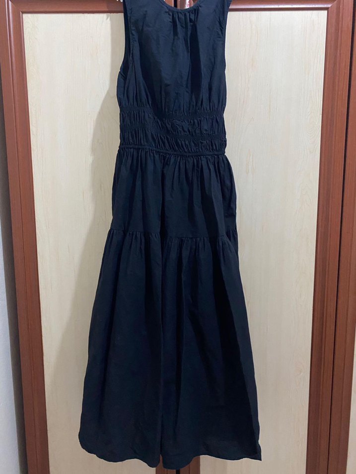 Siyah Uzun Straplez Gotik Elbise - Görsel 2