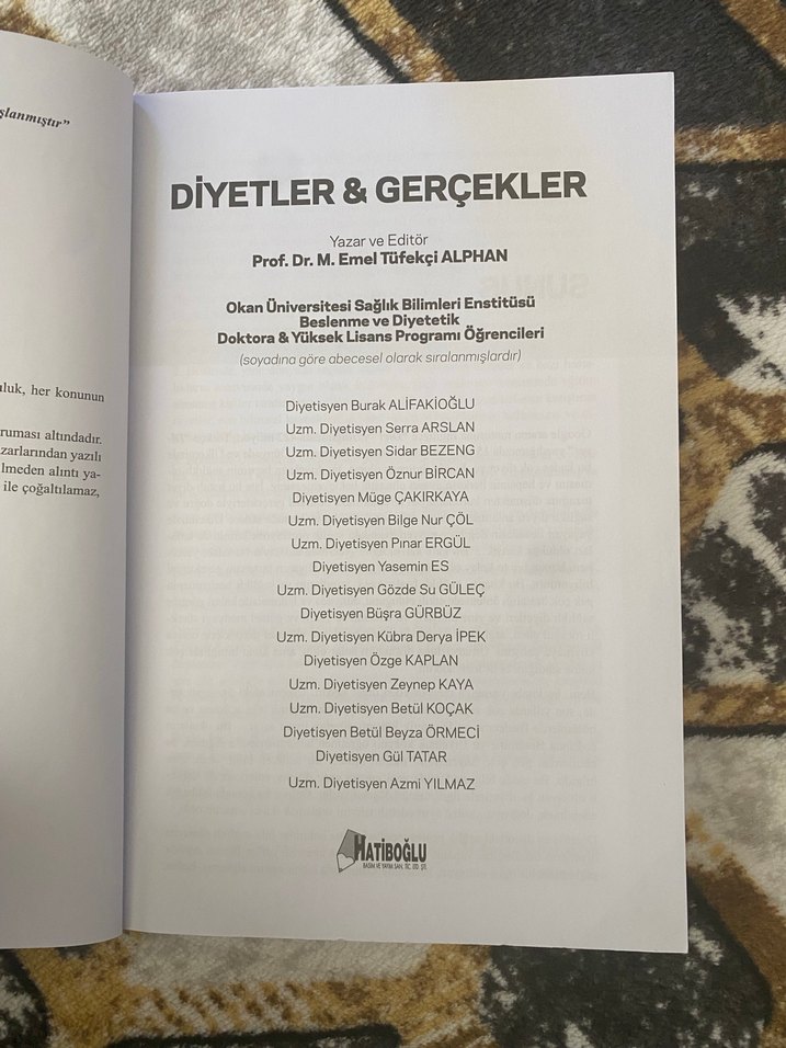Diyetler & Gerçekler - Prof. Dr. M. Emel Tüfekçi Alphan - Görsel 2