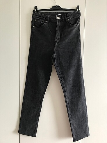H&M denim jean siyah yuksek bel skinny