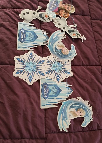 Frozen Temalı Renkli Çocuk parti susleri - Görsel 3
