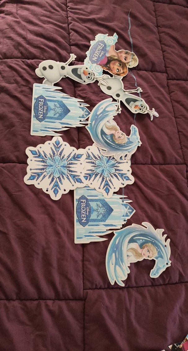 Frozen Temalı Renkli Çocuk parti susleri - Görsel 3