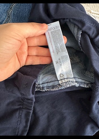 Lacivert Rahat Kesim Hamile Kot Pantolon - Görsel 4