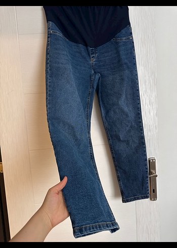 Lacivert Rahat Kesim Hamile Kot Pantolon - Görsel 2