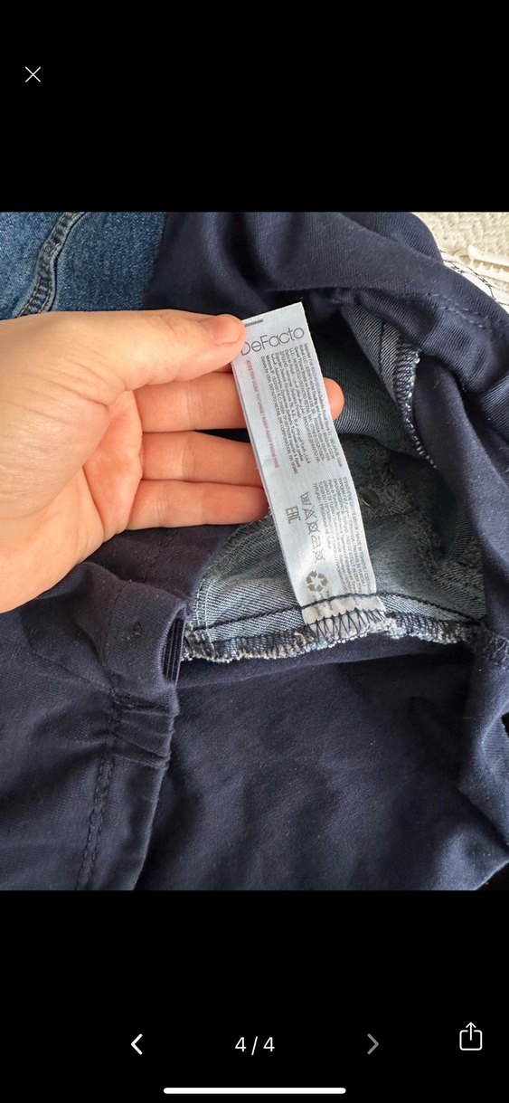 Lacivert Rahat Kesim Hamile Kot Pantolon - Görsel 4