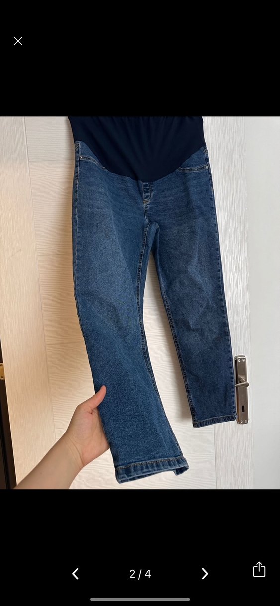 Lacivert Rahat Kesim Hamile Kot Pantolon - Görsel 2